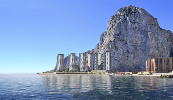 Torres de pisos que se levantarán en Gibraltar.