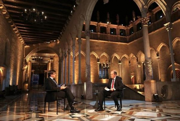 Puigdemont en una entrevista en TV3