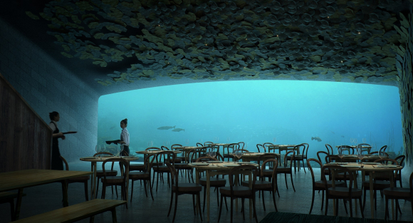 Fotografía de 'Under', el primer restaurante de Europa bajo el agua.