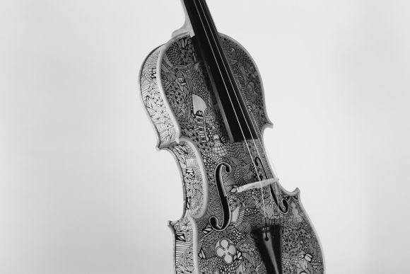 Fotografía de uno de los violines de Leonardo Frigo.
