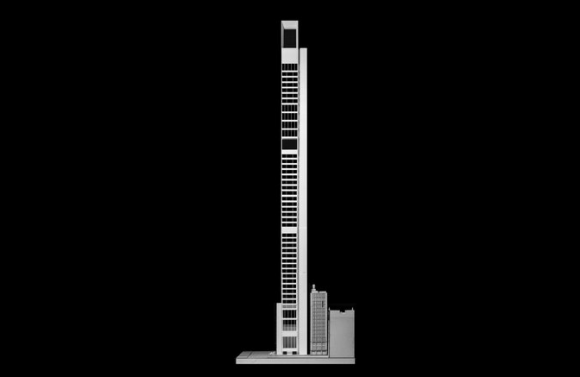 Diseño de la torre de Meganom en Manhattan.