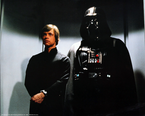 Luke Skywalker y Darth Vader