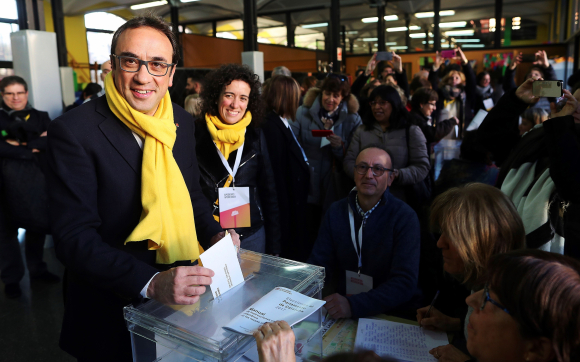 Josep Rull durante la votación