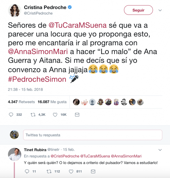 El tuit de Cristina Pedroche