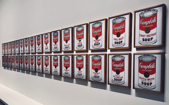 Las famosas reproducciones de la sopa Campnbell´s de Andy Warhol. / Yann Caradec