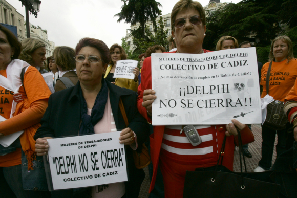 Imagen de la crisis de Delphi, en Cádiz.