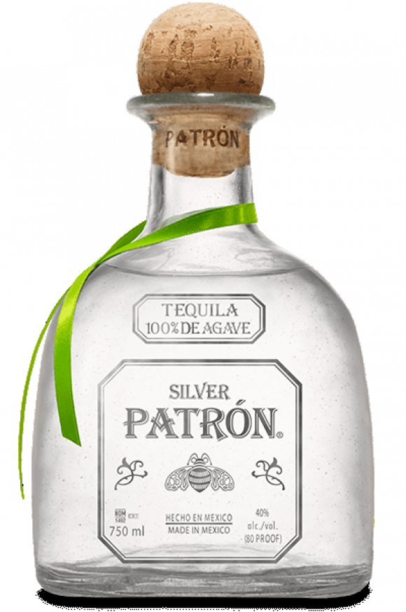 Fotografía de una botella de Tequila Patrón.