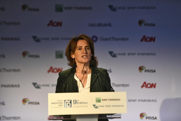 Teresa Ribera en el Spain Investors Day.
