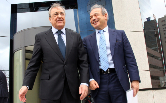 Imagen de Florentino Pérez con Marcelino Fernández Verdes.