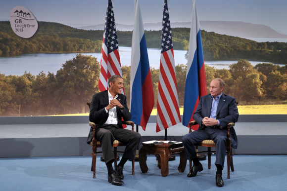 Vladimir Putin en una reunión con Barack Obama. / Kremlin.