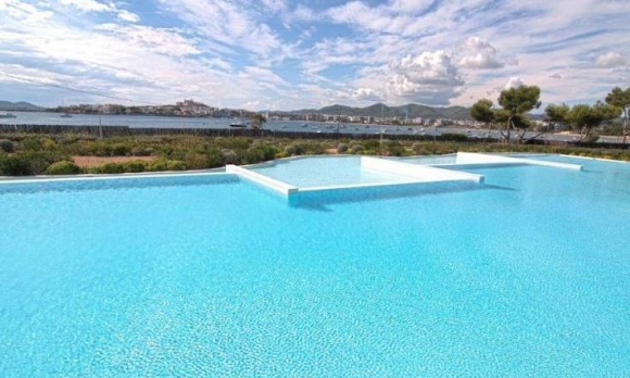 Vista desde la casa de Zidane en Ibiza.