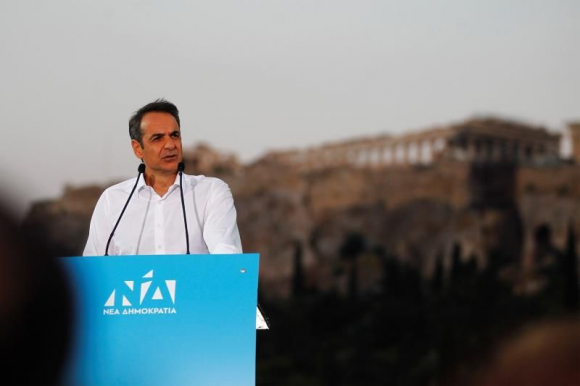 El candidato a la presidencia de Grecia, Mitsotakis. / EFE