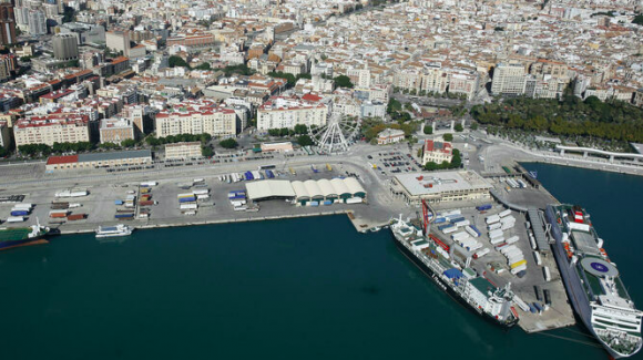 Vistas del Muelle Heredia, Málaga