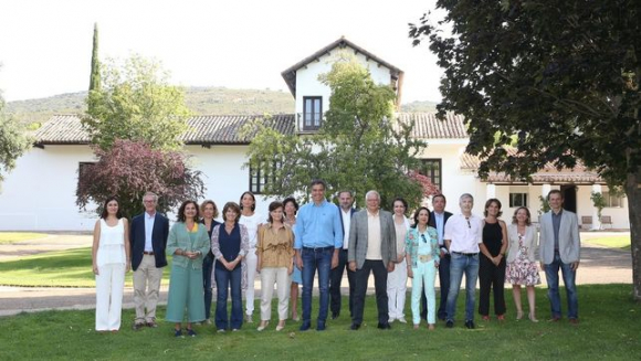 Sánchez y sus ministros en Quintos de Mora en agosto de 2018