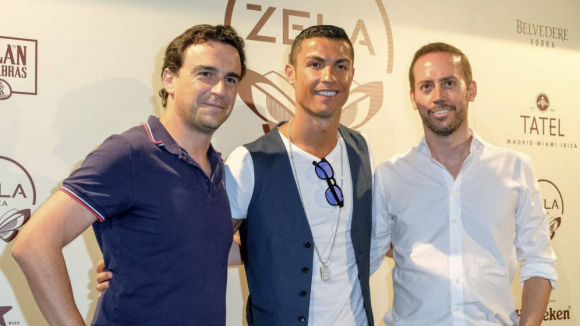 Abel Matutes Jr, Cristiano Ronaldo y Manuel Campos.