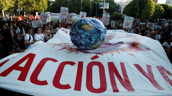 Manifestación en defensa del medio ambiente en Madrid.