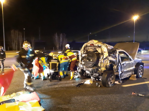 En el accidente múltiple de la A6 seis personas han resultado heridas de diversa consideración. /112 Comunidad de Madrid