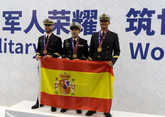 Los militares españoles que participaron en los Juegos de Wuhan.