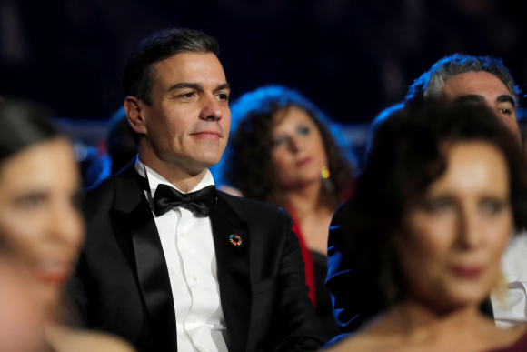 Pedro Sánchez, en la gala de los Goya 2020