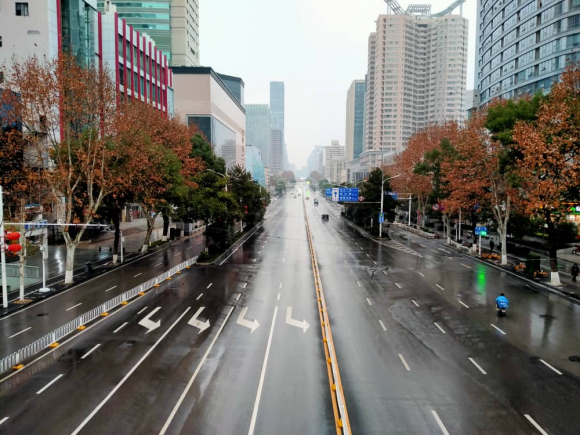 Las calles de Wuhan. / Cedida