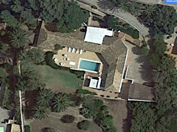 Vista aérea de la casa de Imanol Arias en Cádiz.