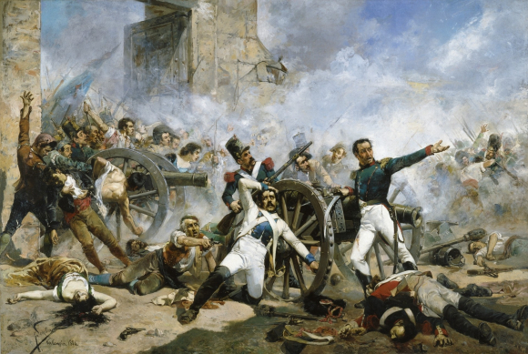 La Defensa del parque de artillería de Monteleón durante el Levantamiento del 2 de mayo en Madrid. Joaquín Sorolla