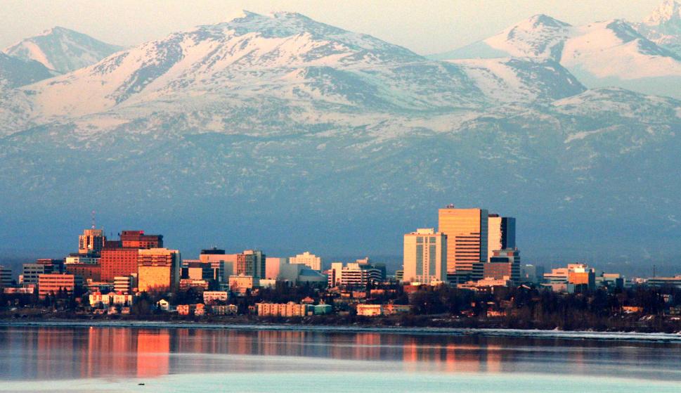 Fotografía de la ciudad de Anchorage en Alaska.