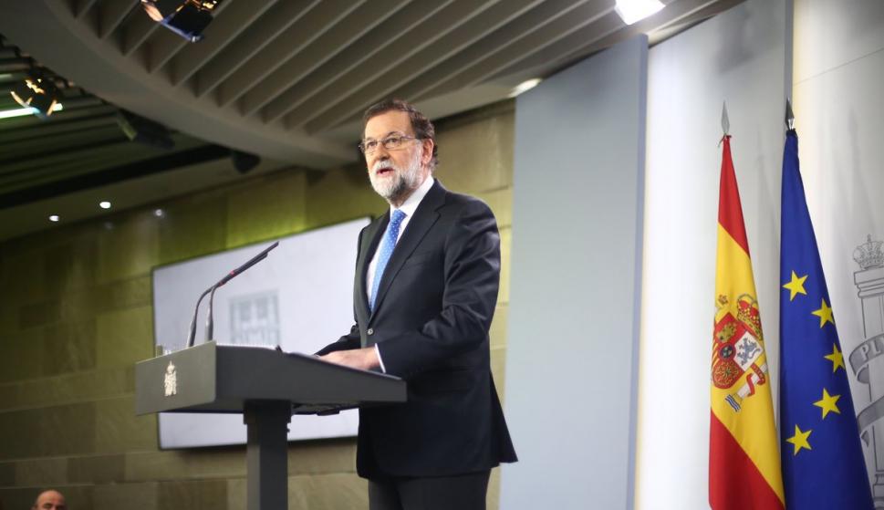 Rajoy durante su comparecencia
