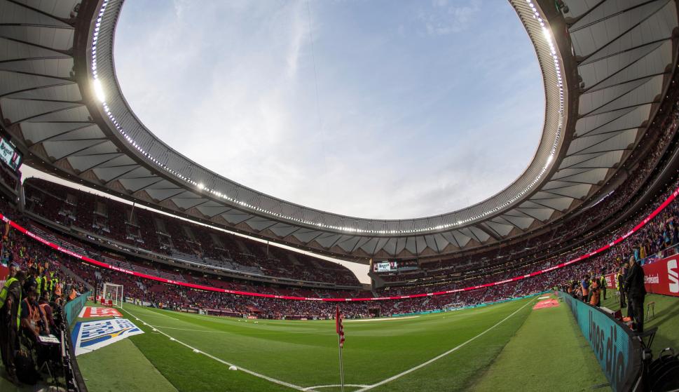Vista general del estadio Wanda Metropolitano, antes del inicio de la final de Copa del Rey entre el FC Barcelona y el Sevilla FC que se disputará hoy. EFE/Rodrigo Jimenez