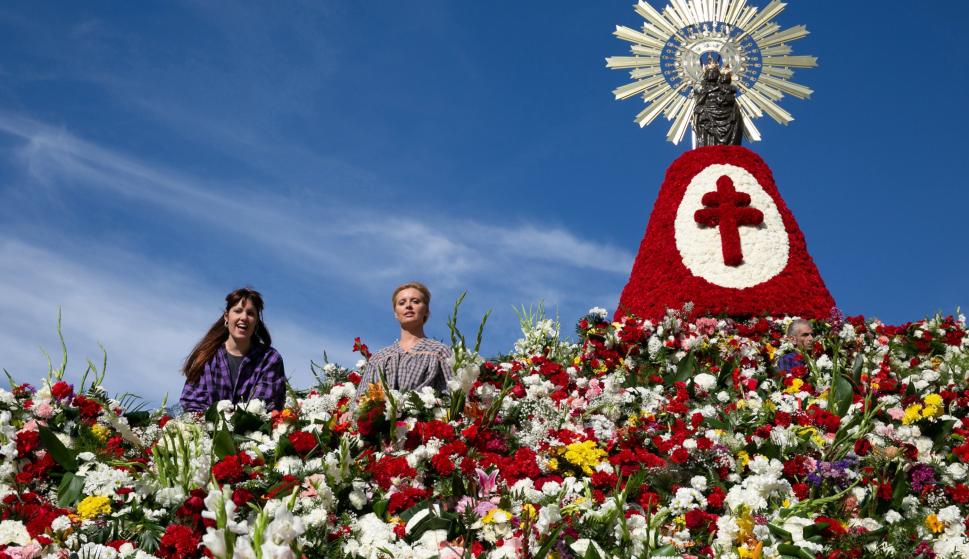 Fotografía ofrenda Virgen del Pilar, Zaragoza