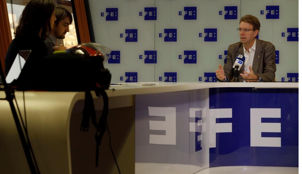 El secretario de organización del PDeCAT, Ferran Bel,durante la entrevista concedida a Efe