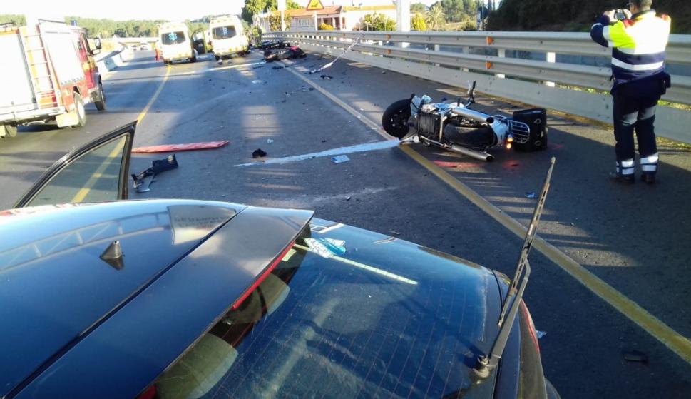 Imagen de los vehículos implicados en el accidente de Vilademuls (Foto: Servei Català de Trànsit)