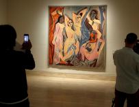 Vista de la obra "Las señoritas de Avignon", de Picasso,