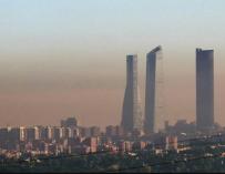 Fotografía de contaminación en Madrid