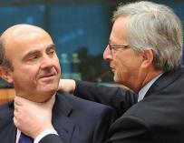 Fotografía de Guindos y Juncker