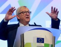 Fotografía de Jean Claude Juncker durante la comparecencia del 8 de enero de 2017