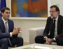 Albert Rivera y Mariano Rajoy en La Moncloa.