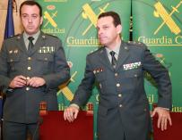 El teniente coronel Jefe Accidental de la Comandancia de Almería y el comandante de la UCO