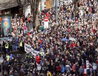 Manifestación que ha recorrido las calles de Bilbao en demanda de pensiones justas (EFE/LUIS TEJIDO)