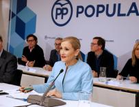 Cristina Cifuentes durante la reunión del Comité Ejecutivo del PP de Madrid