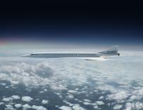 Fotografía del 'Boom Airliner' de Boom Supersonic.