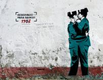 La posible obra de Banksy