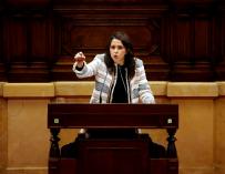 La líder de Ciudadanos, Inés Arrimadas, durante su intervención (EFE/Alberto Estévez)