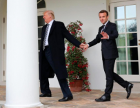 Fotografía Trump y Macron