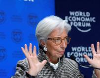 La directora gerente del FMI, Christine Lagarde, en el Foro de Davos