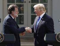 Rajoy y Trump en la Casa Blanca.