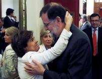 Soraya Sáenz de Santamaría se despide de Mariano Rajoy
