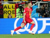 Januzaj celebra el gol de la victoria ante Inglaterra. /EFE