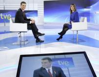El presidente del Gobierno, Pedro Sánchez, durante una entrevista en RTVE.