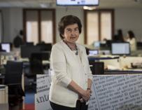 Pilar de Yarza, presidenta-editora de HERALDO, ayer, en la redacción del periódico